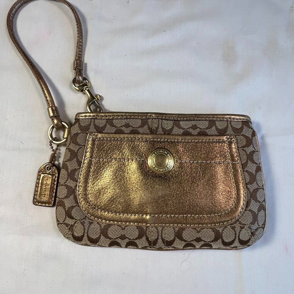 Vintage Coach Signature Mini handbag purse - 7"W x 4.5"D